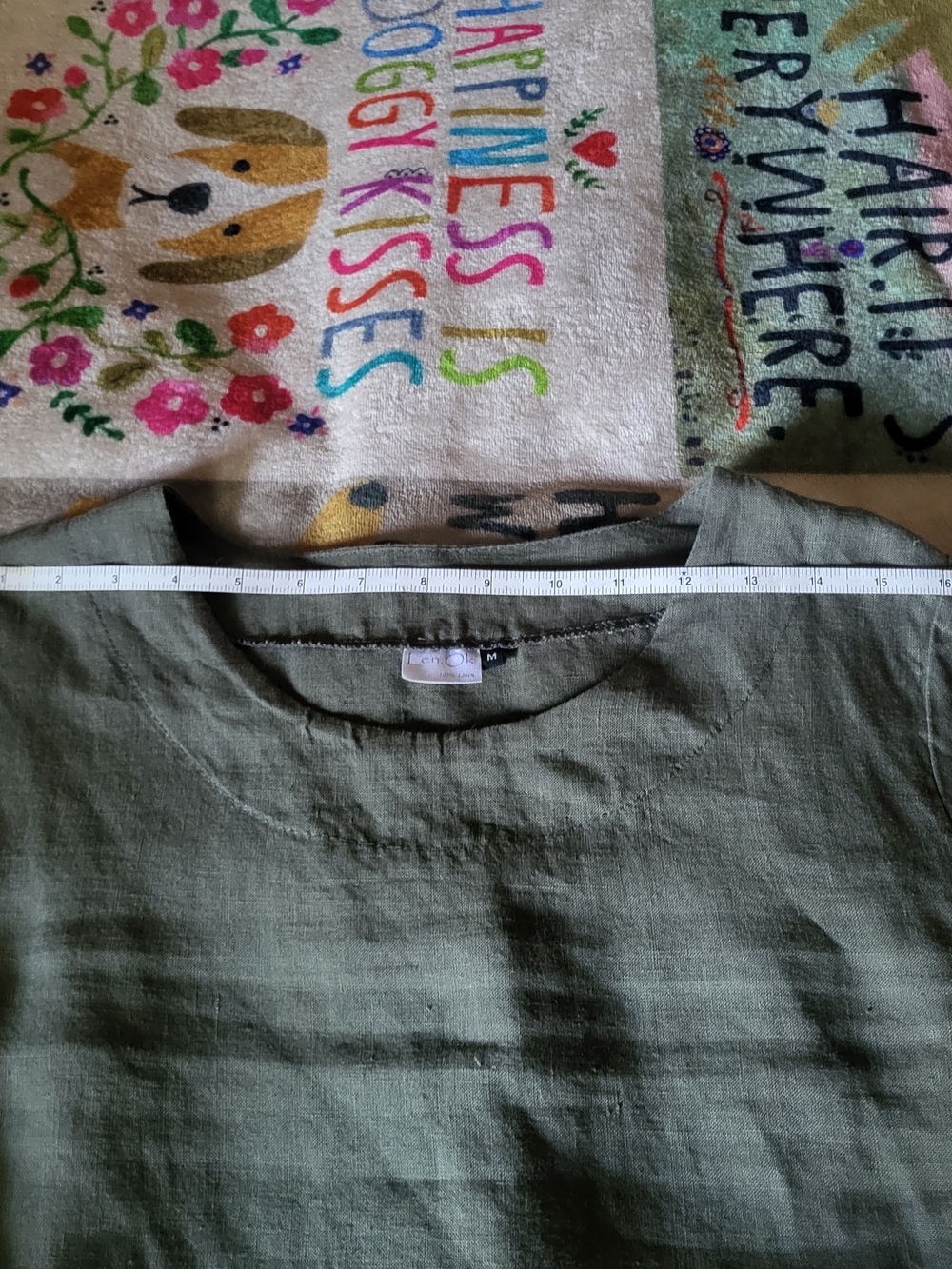 NWOT, LEN.ok Linen Khaki Green Linen Dress, Similar To Not Perfect Linen - Picture 9 of 16
